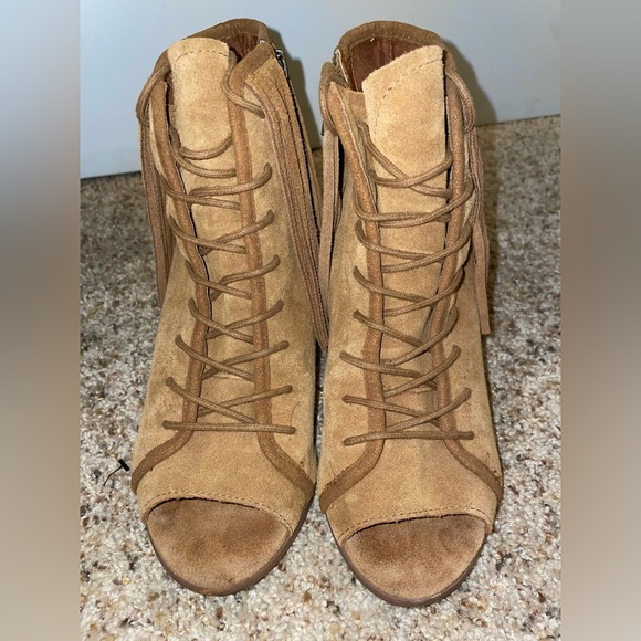 Steve Madden Suede Lace Up Heels - Picture 4 of 9